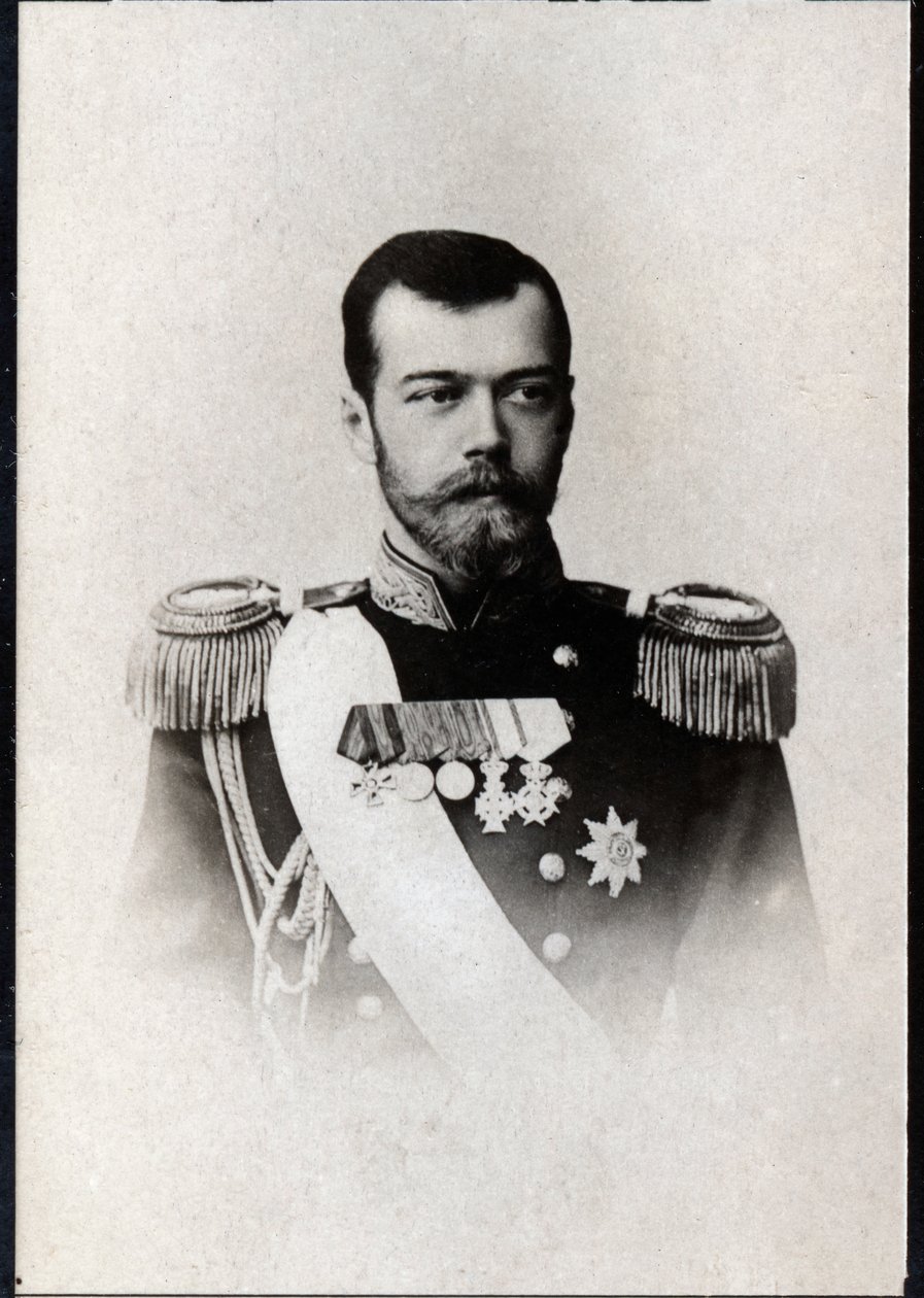 Portret Mikołaja II z Rosji (1868-1918), cesarza Rosji. autorstwa French Photographer