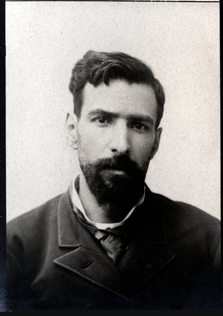 Portret Pietro Paolo Savorgnana di Brazza (1852-1905), włoskiego odkrywcy Franco. autorstwa French Photographer