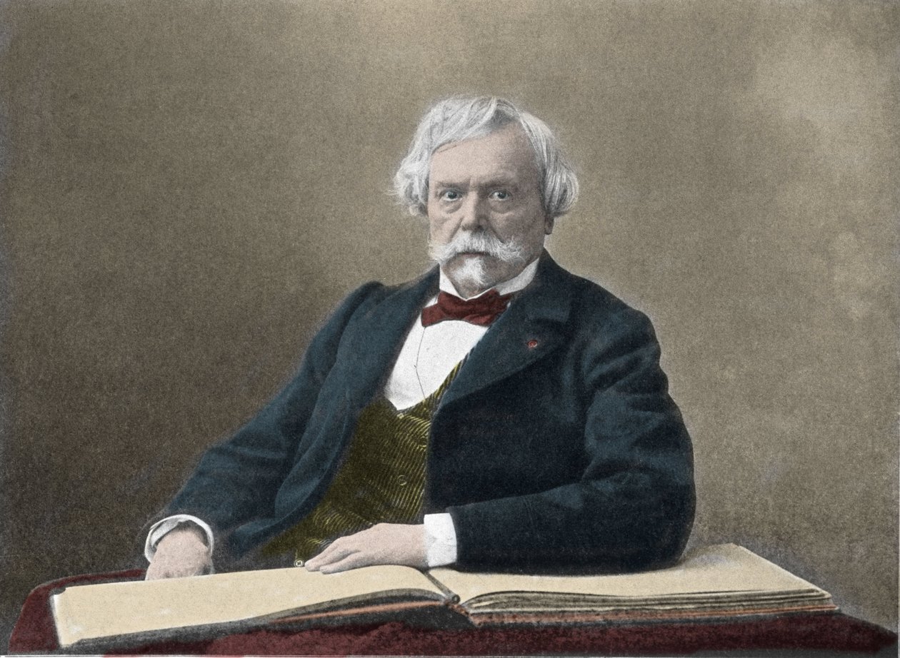 Portret pisarza Edmonda de Goncourta (1822-1896) Fotografia z końca XIX wieku autorstwa French Photographer