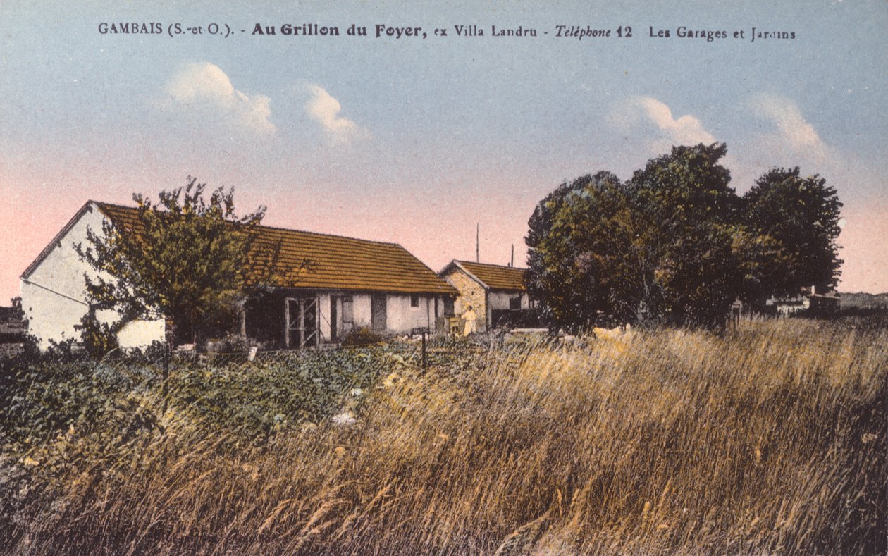 Pocztówka przedstawiająca dom Henri Desire Landru (1869-1922) w Gambais (zdjęcie czarno-białe patrz 238390) autorstwa French Photographer