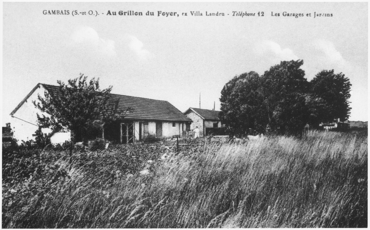 Pocztówka przedstawiająca dom Henri Desire Landru (1869-1922) w Gambais autorstwa French Photographer