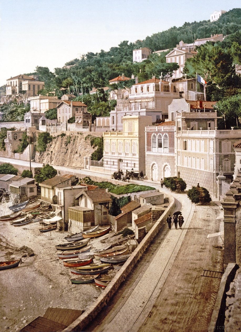 Corniche w Marsylii, wyd. ok. 1900 autorstwa French Photographer