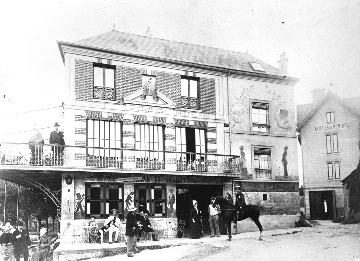 Hotel Fournaise w Chatou, ok. 1880 r. autorstwa French Photographer
