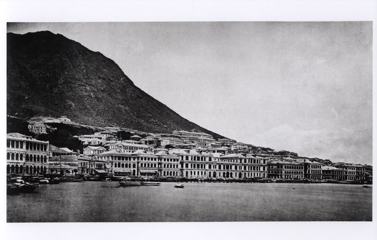 The Praya, Hong Kong, z Illustrations de la Chine et de ses Habitants autorstwa J. Thompsona, opublikowanej w 1873 r. autorstwa French Photographer