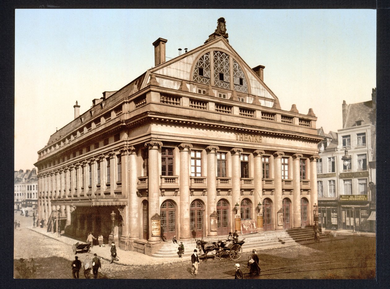 The Theatre, Lille, Francja, wyd. ok. 1895 autorstwa French Photographer