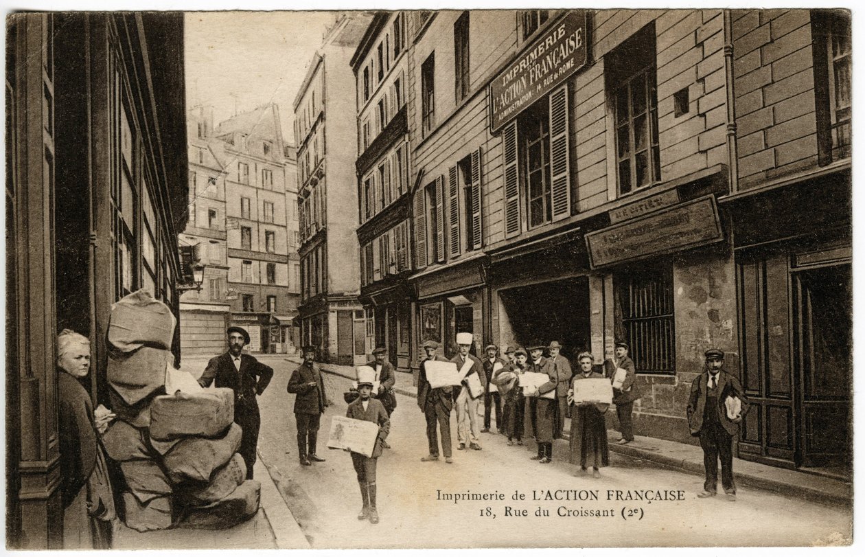 Zwolnienie sprzedawców gazet z drukarni Action Francaise autorstwa French Photographer