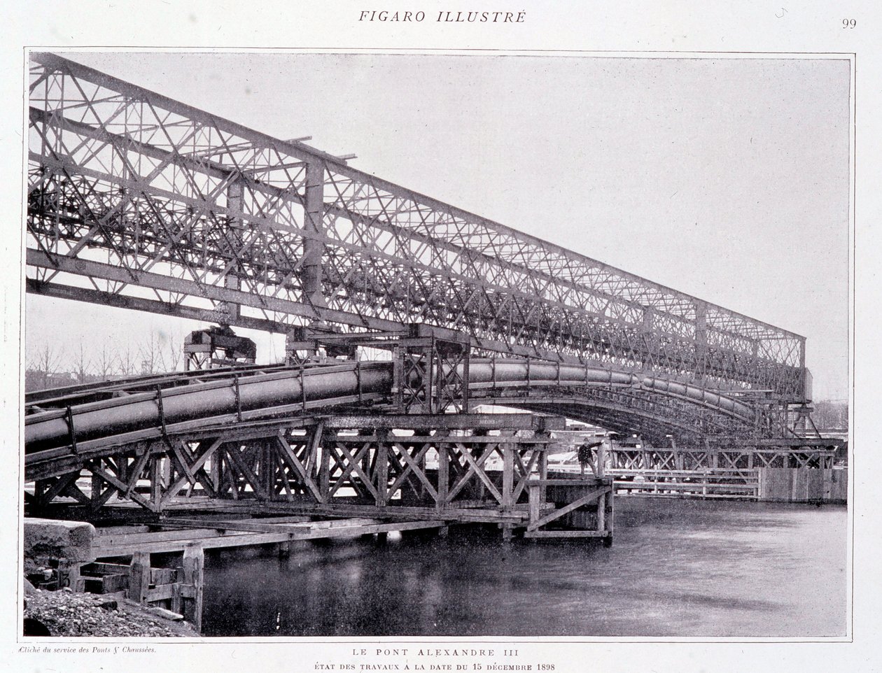 Dzieła mostu Aleksandra III do 15.12.1898 - w „Ilustrowanym Figaro” autorstwa French Photographer