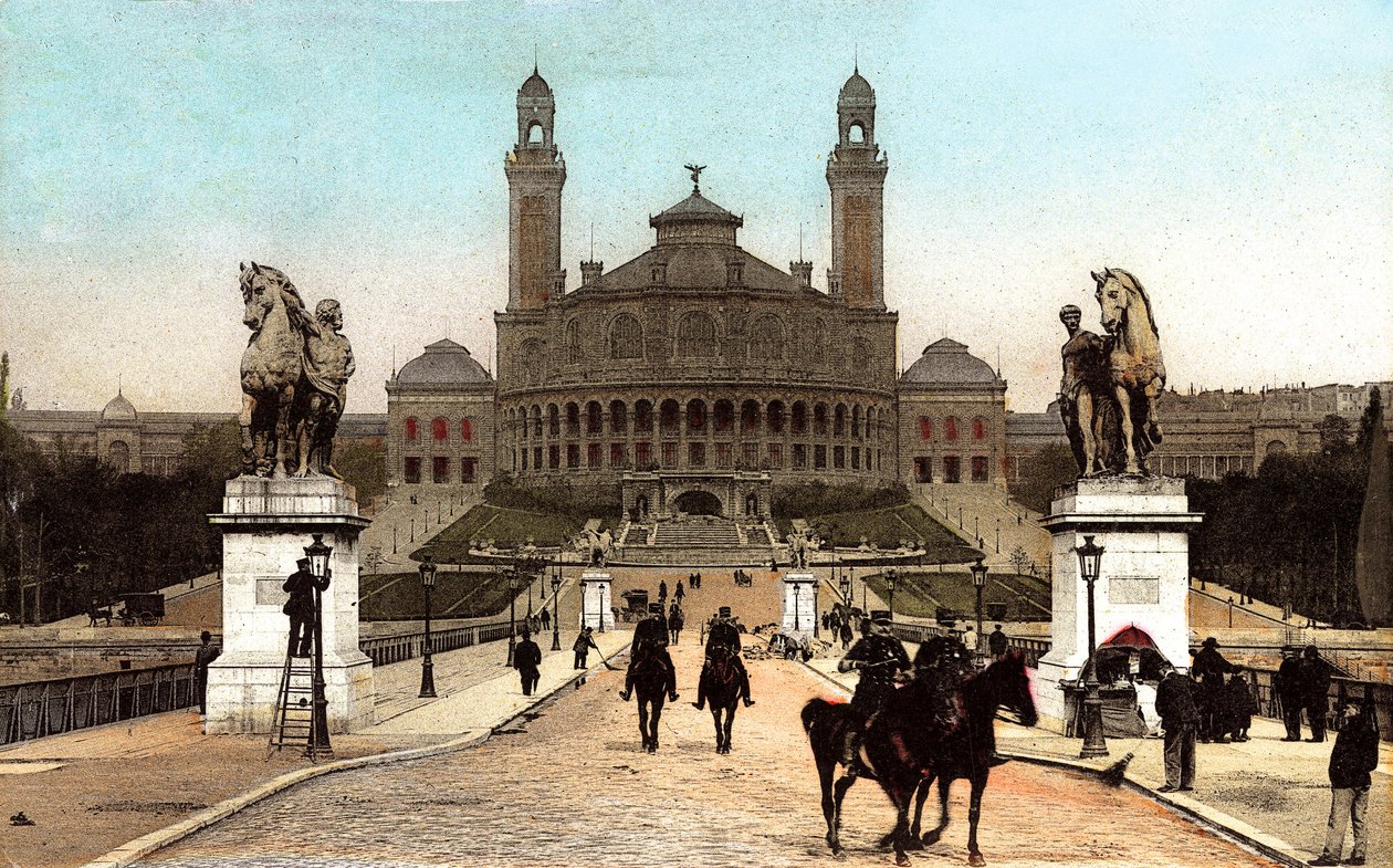 Pałac Trocadero wybudowany na Targi Światowe w Paryżu w 1878 r. 1906 (zdjęcie) autorstwa French Photographer