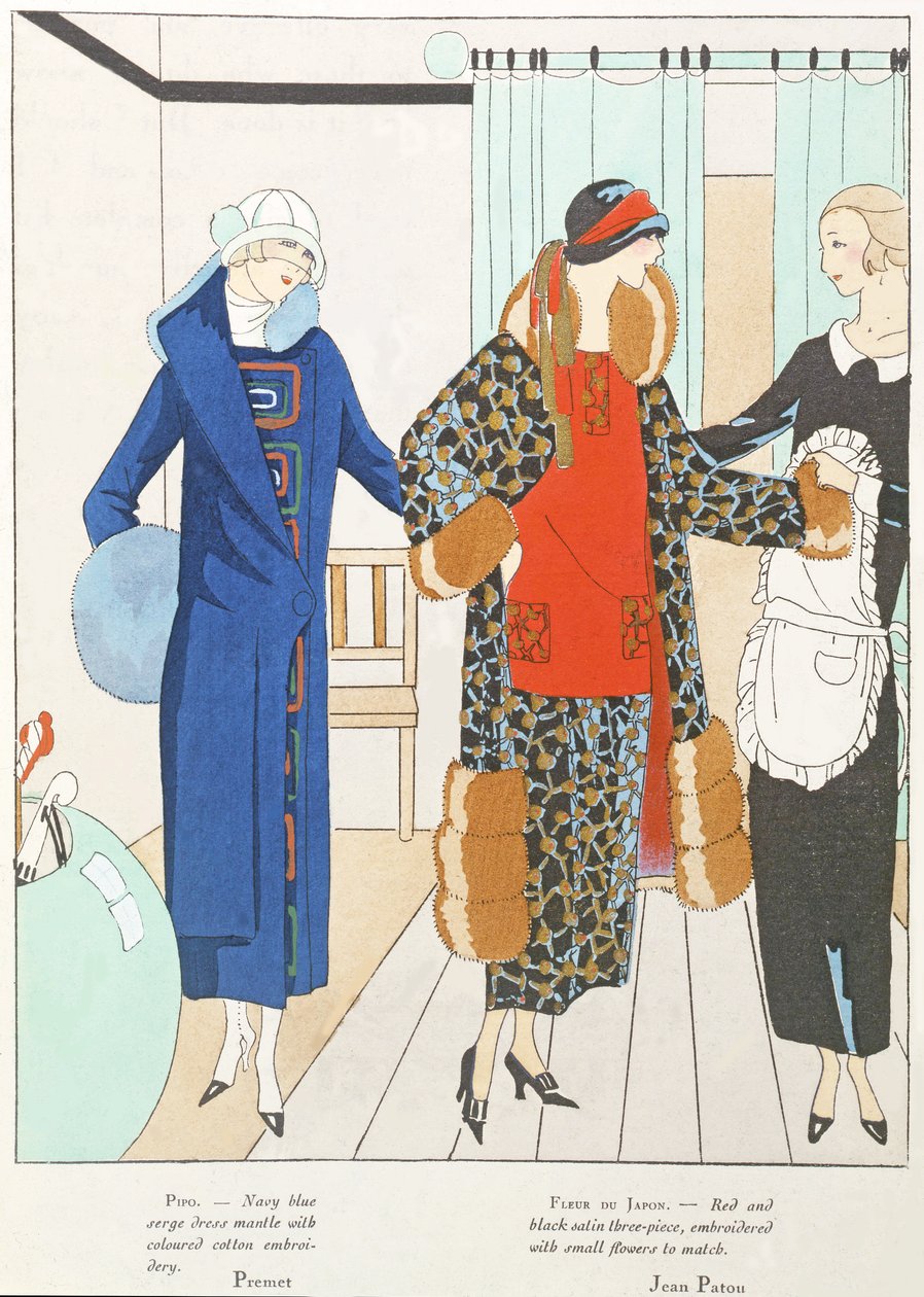 Kilka ładnych nowości z Art-Gout-Beaute, kostiumy Premet i Jean Patou, październik 1923 r. (litografia) autorstwa French School