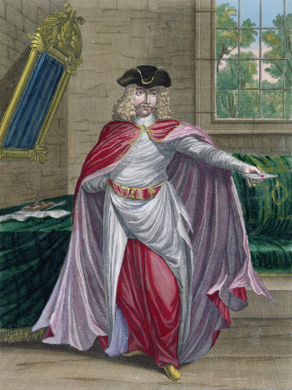 Kupiec francuski w Turcji, z Recueil destampes sur les Costumes du Levant, ryty Gerard Jean Baptiste Scotin (1671-1716) 1707-08 autorstwa French School