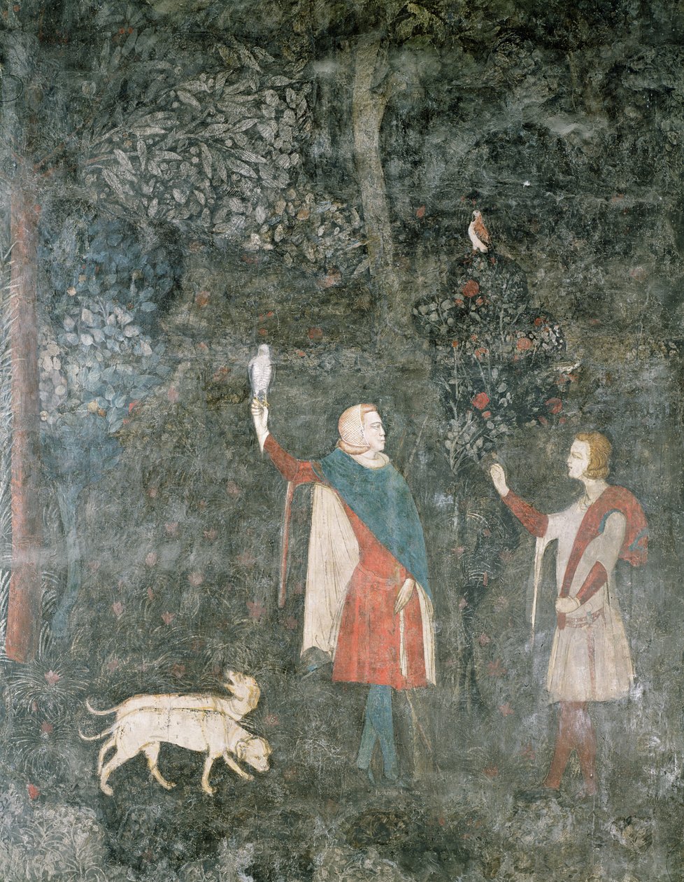Dżentelmen Hawking, z pokoju jelenia, 1343 autorstwa French School