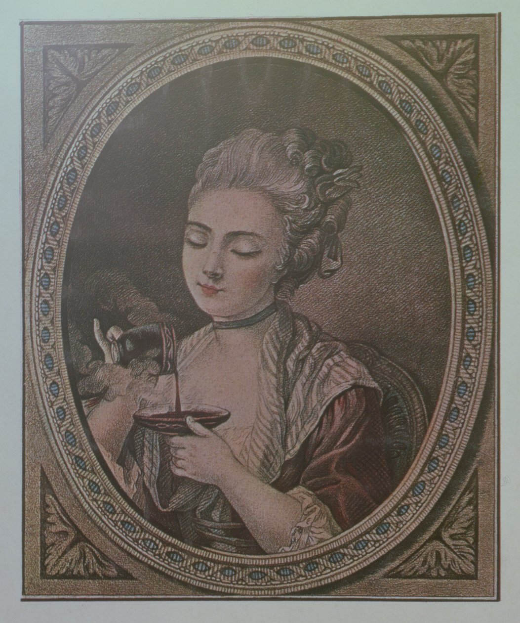 Dama do picia czekolady autorstwa French School
