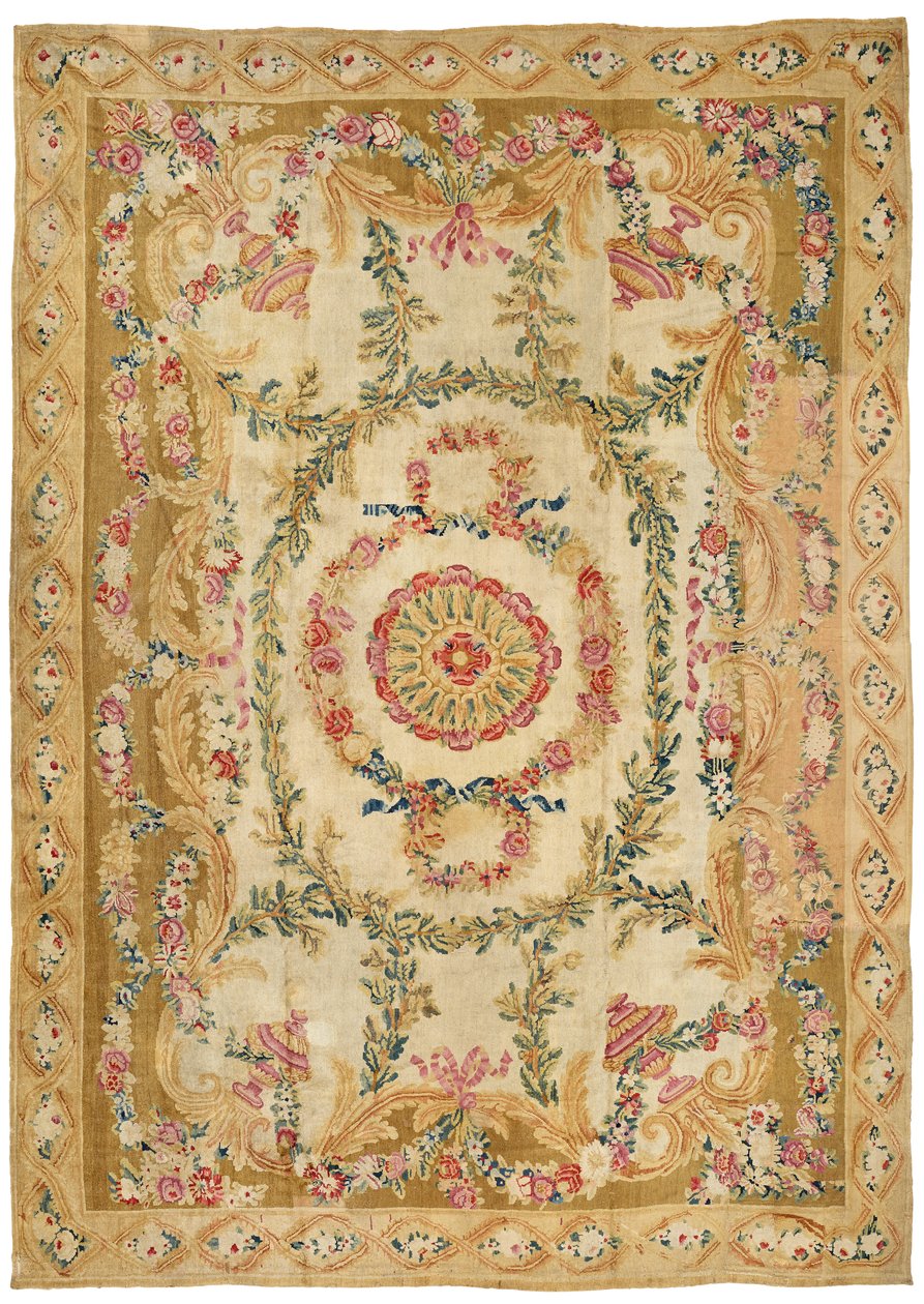 Dywan z włosia Ludwika XVI Aubusson, Francja, koniec XVIII wieku (tekstylia) autorstwa French School