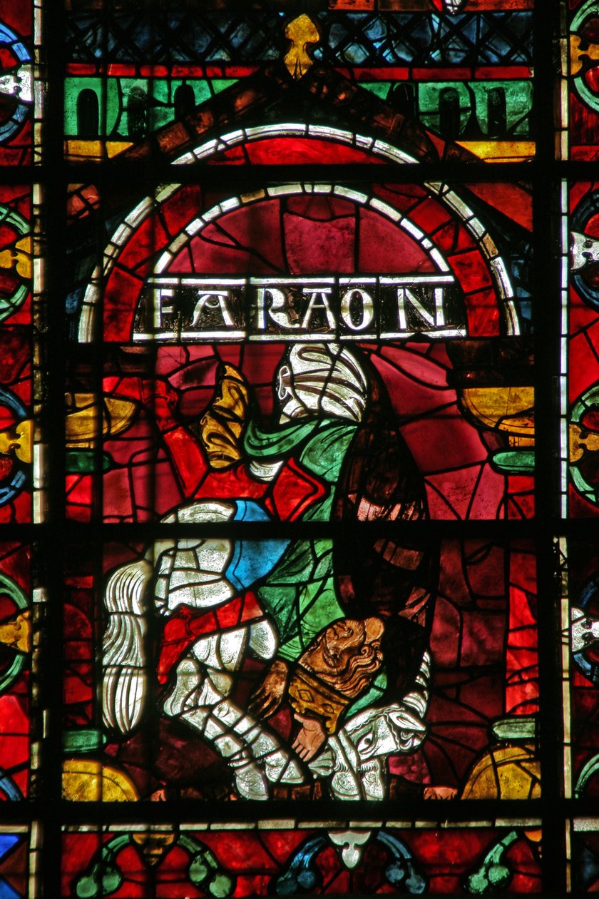 Faraon tonie w Morzu Czerwonym (w121) autorstwa French School