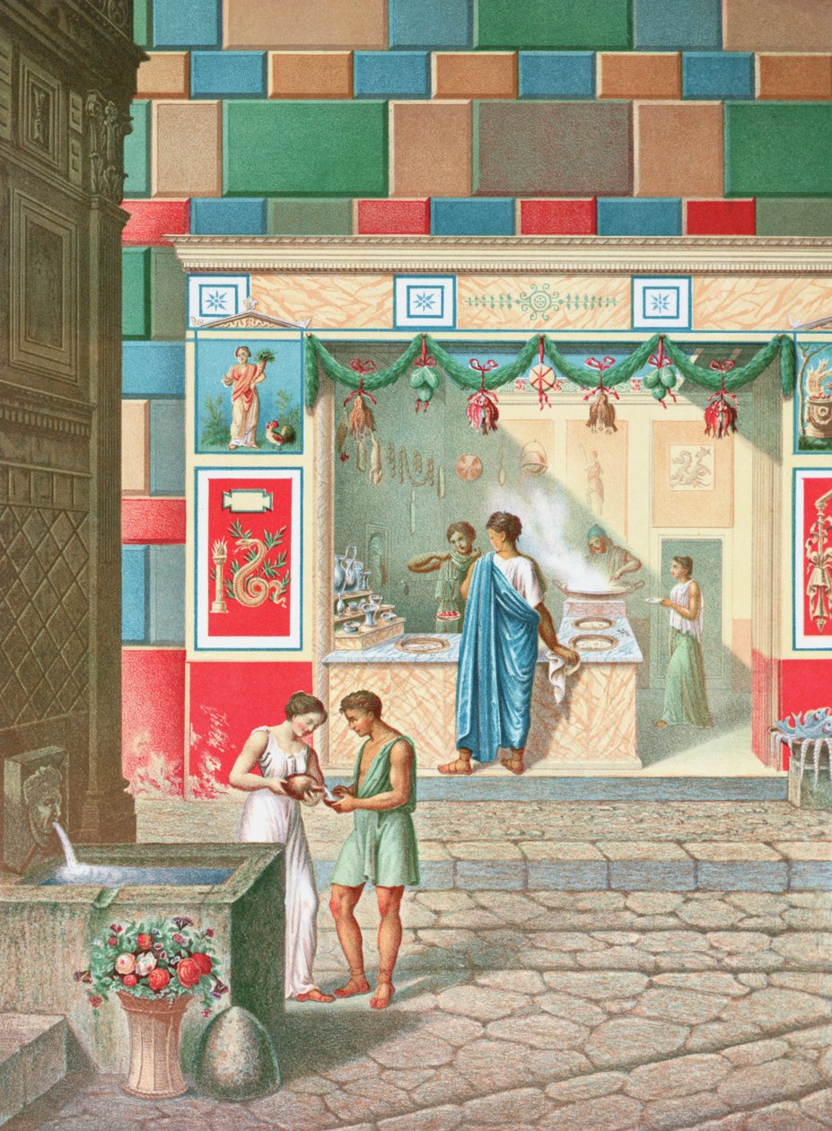 Restauracja na ulicy, Pompeje autorstwa French School