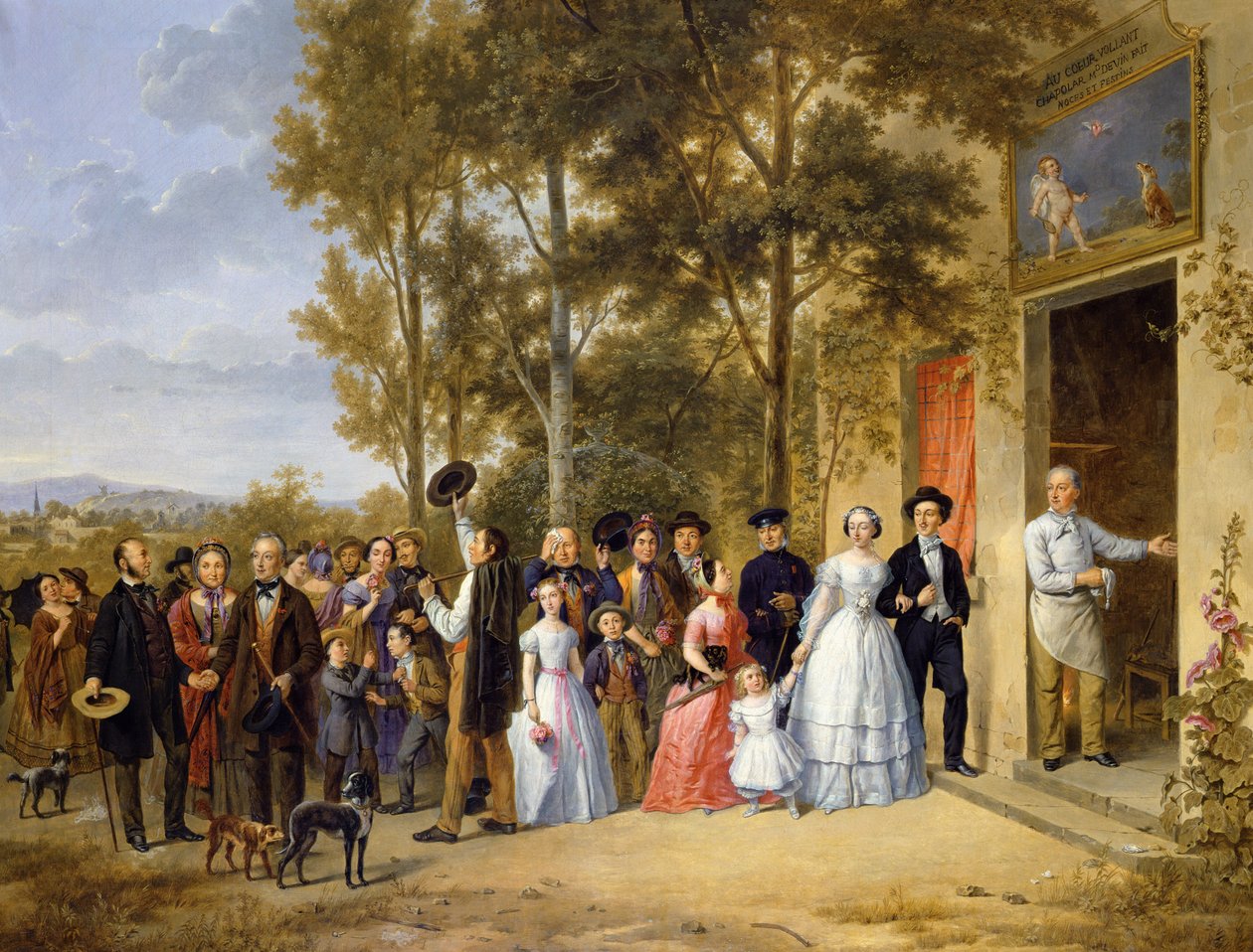 Wesele w Coeur Volant, Louveciennes, ok. 1850 autorstwa French School