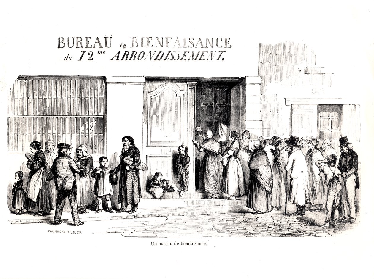 Urząd Opieki Społecznej w 12. dzielnicy Paryża, ok. godz. 1870 autorstwa French School
