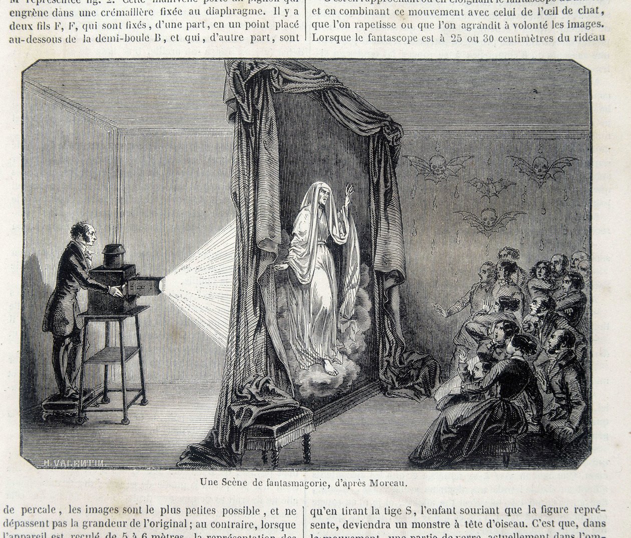 Scena fantasmagorie z projekcji - w „Sklepie Malowniczym”” autorstwa French School