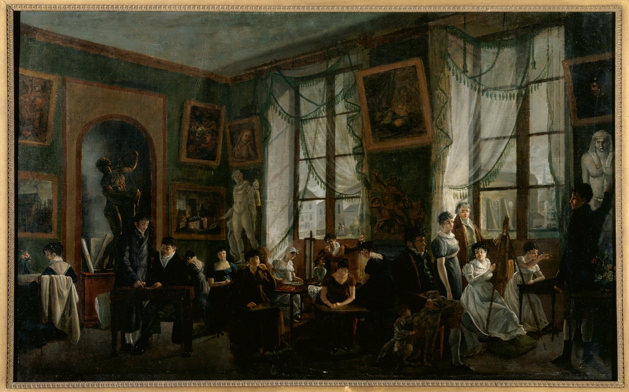 Rysunek kobiety, ok. 1810 r., ok. 1810 r. (olej na płótnie) autorstwa French School