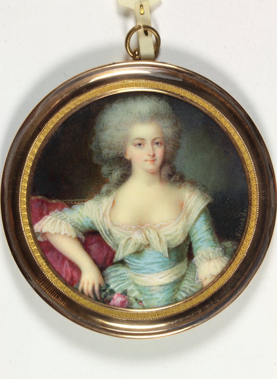 Pani o imieniu Madame Elisabeth de France (emalia) autorstwa French School