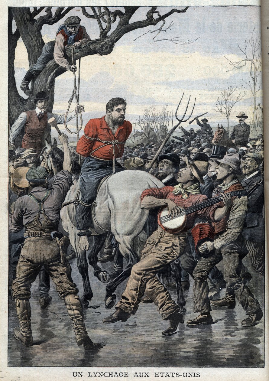 Lincz mężczyzny oskarżonego o zabójstwo 13-letniej dziewczynki w Deweyville, Kentucky, USA - w „Le Petit Journal” z 7 lutego autorstwa French School