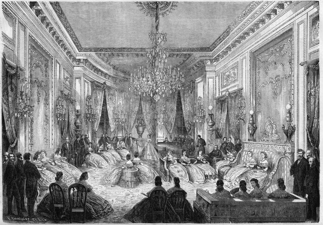 Wieczór muzyczny zorganizowany przez księżniczkę Matyldę Bonaparte (1820-1904) autorstwa French School