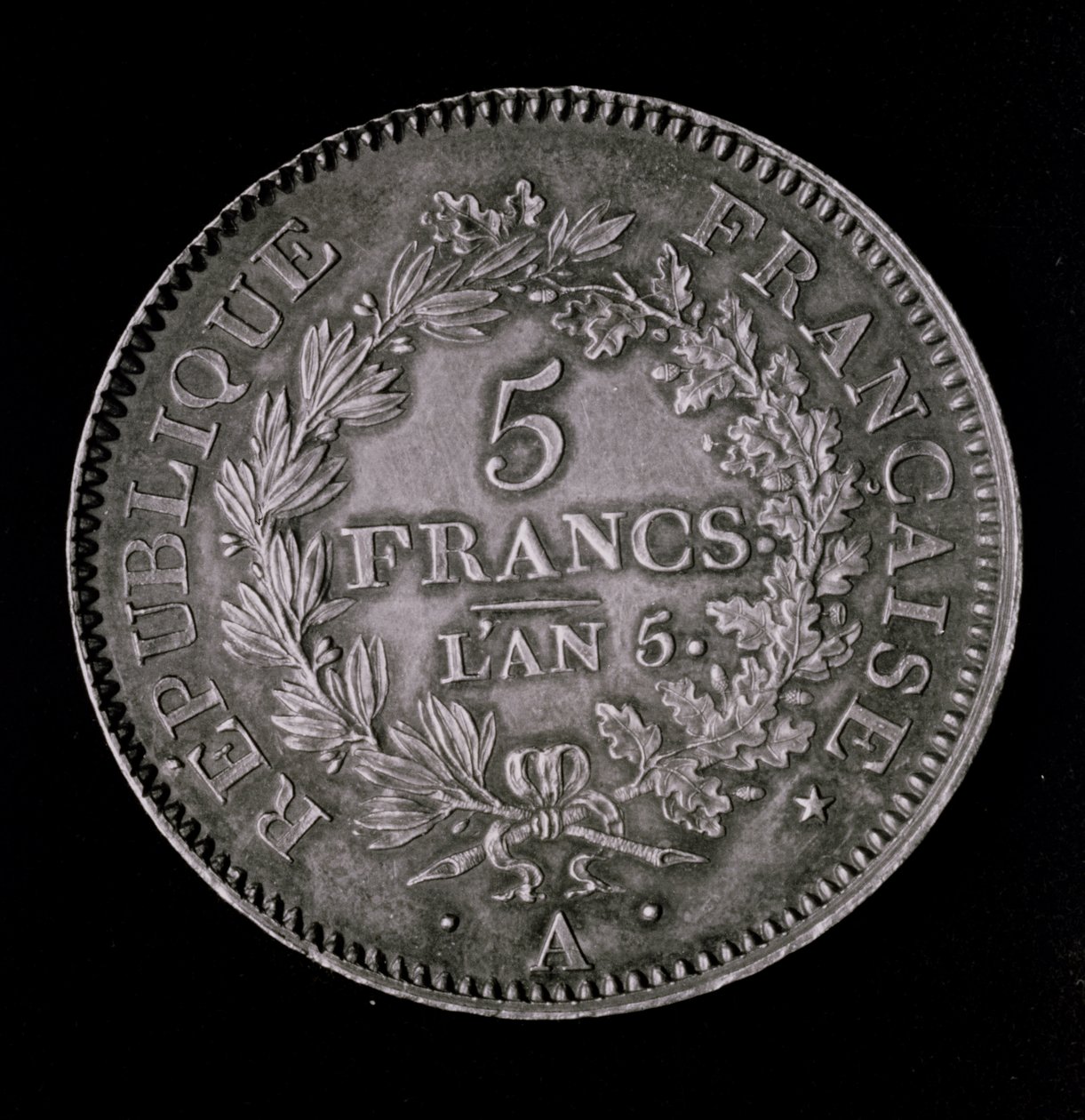 Funt dwudziestu soli, odpowiednik pierwszego franka Pierwszej Republiki (awers) (metal) autorstwa French School