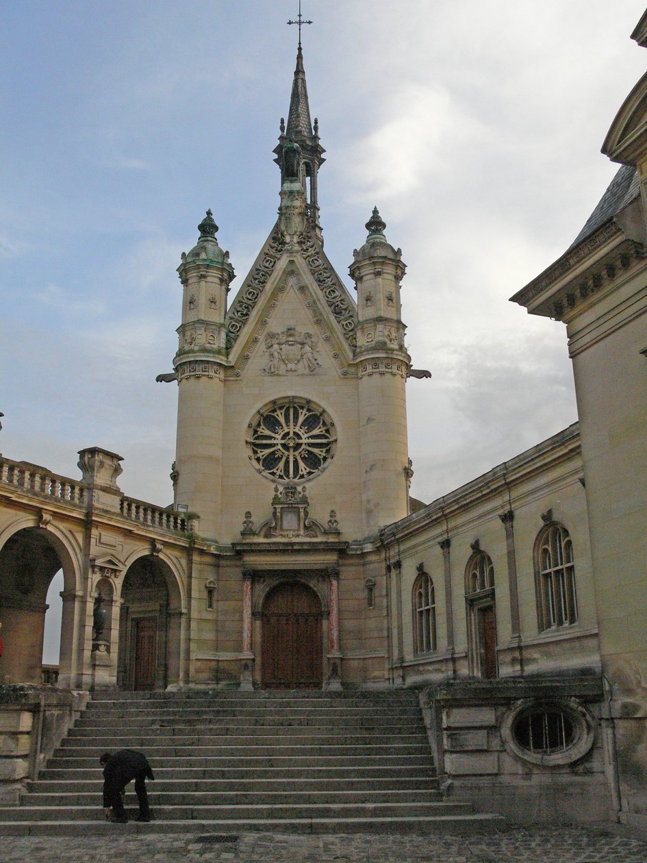 Widok na kaplicę zamkową autorstwa French School