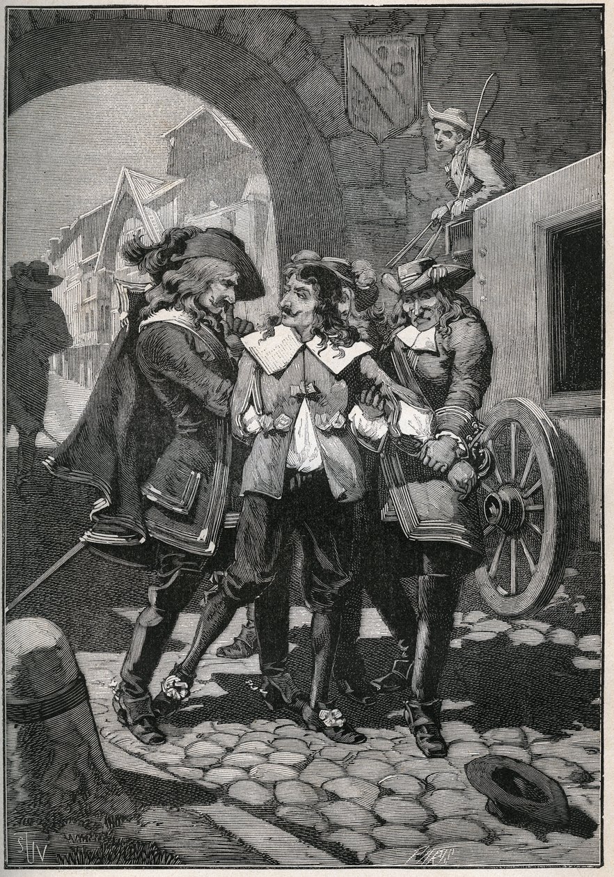 Porwanie Johanna Friedricha Bottgera (Boettgera) (1591-1624) przez żołnierzy Fryderyka Augusta (Fryderyka Augusta) Saksonii, znane jako „Fort” autorstwa French School