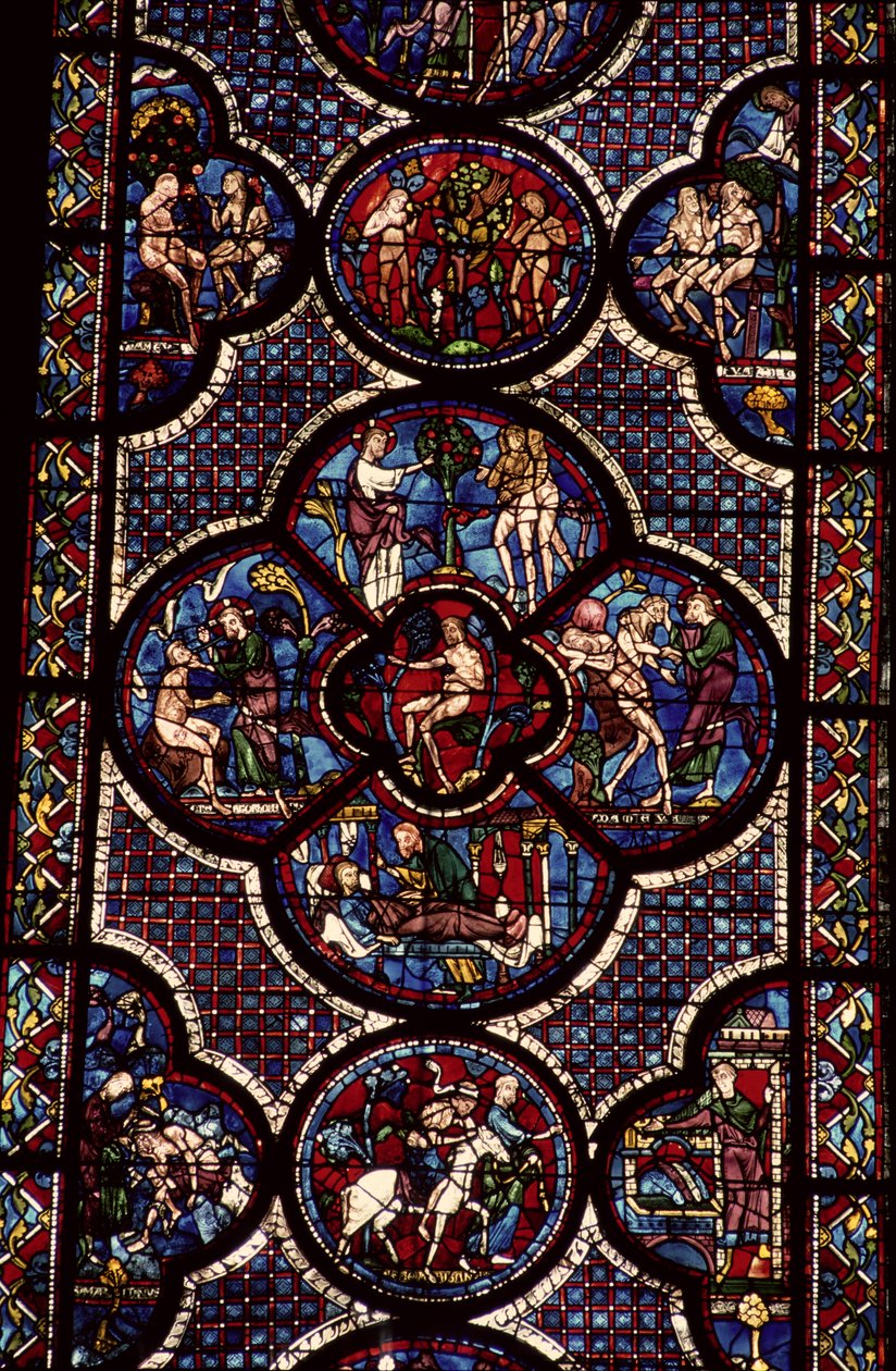 Okno Adama i Ewy, XIII wiek (szczegóły zob. 129046) autorstwa French School