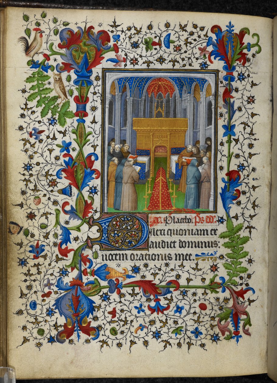 Dodaj 16997 f.171v Offices of the Dead (Nieszpory) z Godzin Kawalerów, c.1420 (welum) autorstwa French School