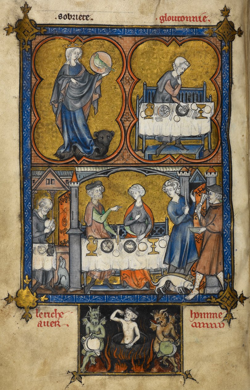 Dodać. 54180, f.188v La Somme le Roi (Ankieta dla króla), c.1295 Paryż autorstwa French School