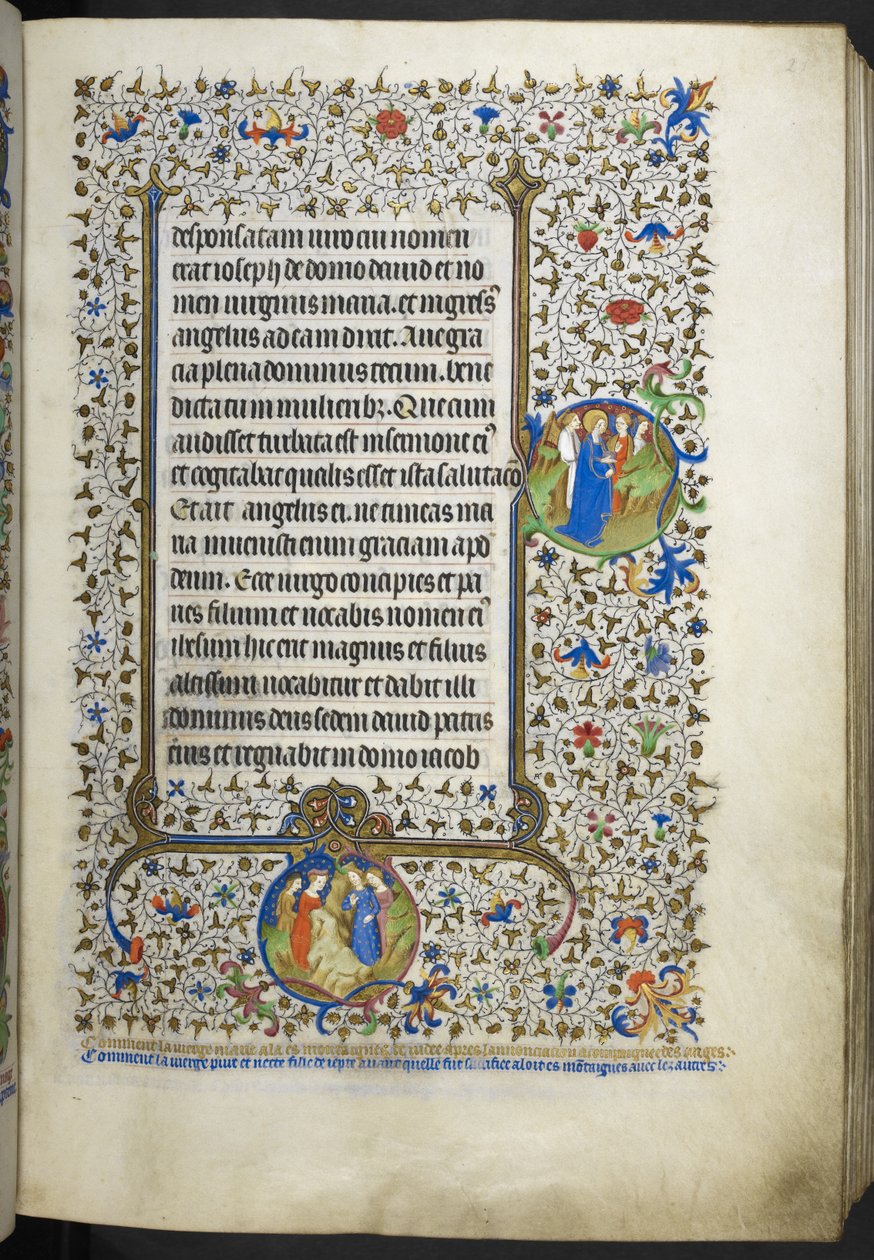 Dodaj Ms 18850 f.21r Book of Hours (The Bedford Hours) c.1410-30 (tusz, kolor i złoto na welinie) autorstwa French School