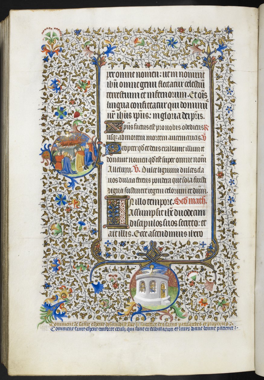 Dodaj Ms 18850 f.281v Book of Hours (The Bedford Hours) c.1410-30 (tusz, kolor i złoto na welinie) autorstwa French School