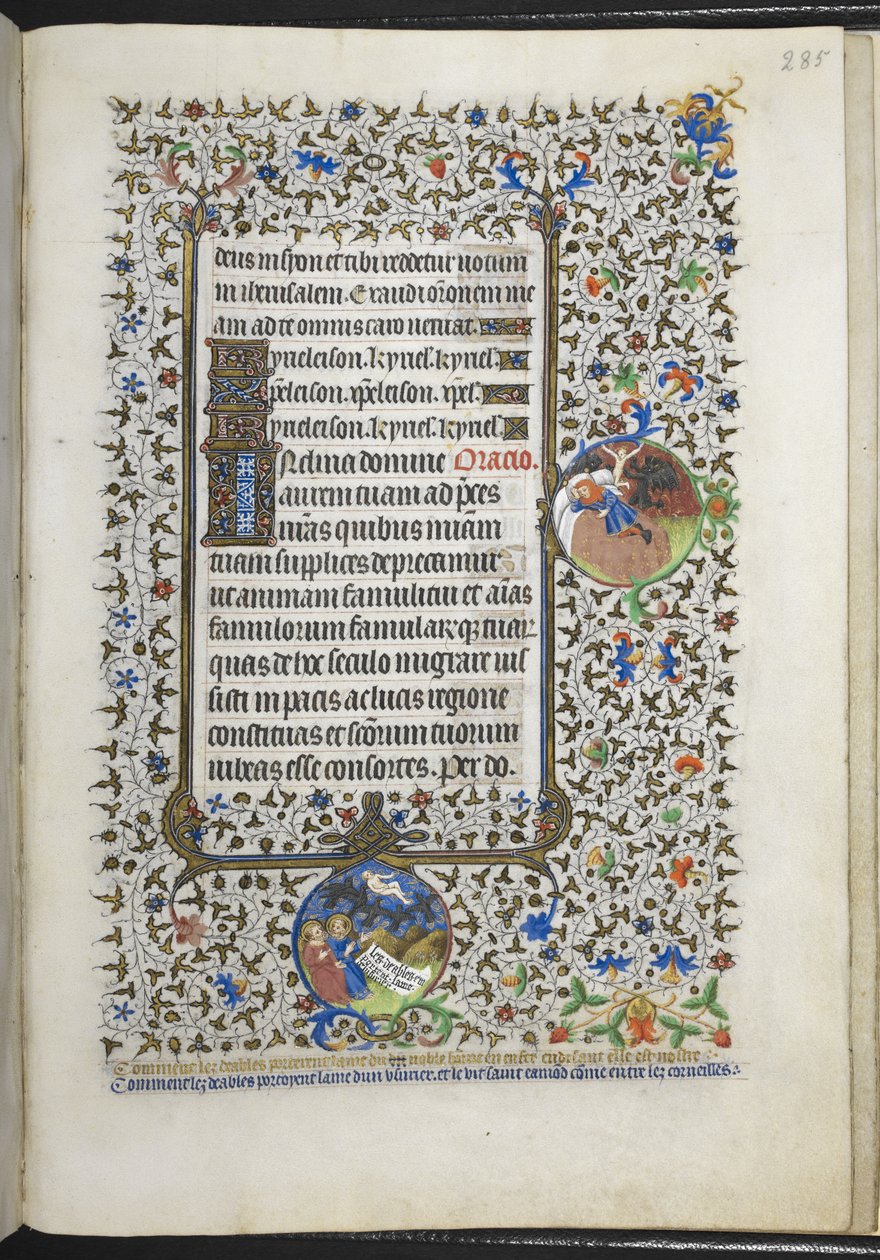 Dodaj Ms 18850 f.285r Book of Hours (The Bedford Hours) c.1410-30 (tusz, kolor i złoto na welinie) autorstwa French School