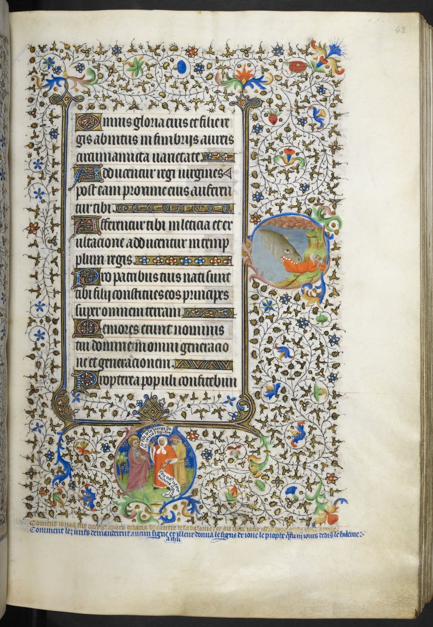 Dodaj Ms 18850 f.42r Book of Hours (The Bedford Hours) c.1410-30 (tusz, kolor i złoto na welinie) autorstwa French School
