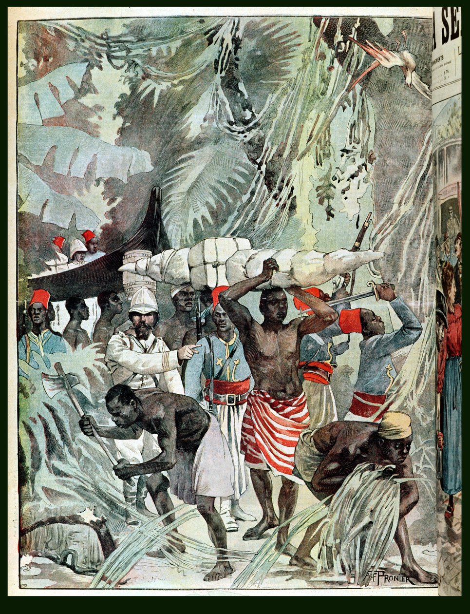 Awans misji Marchand do Virgin Rain Forest, 1898 autorstwa French School
