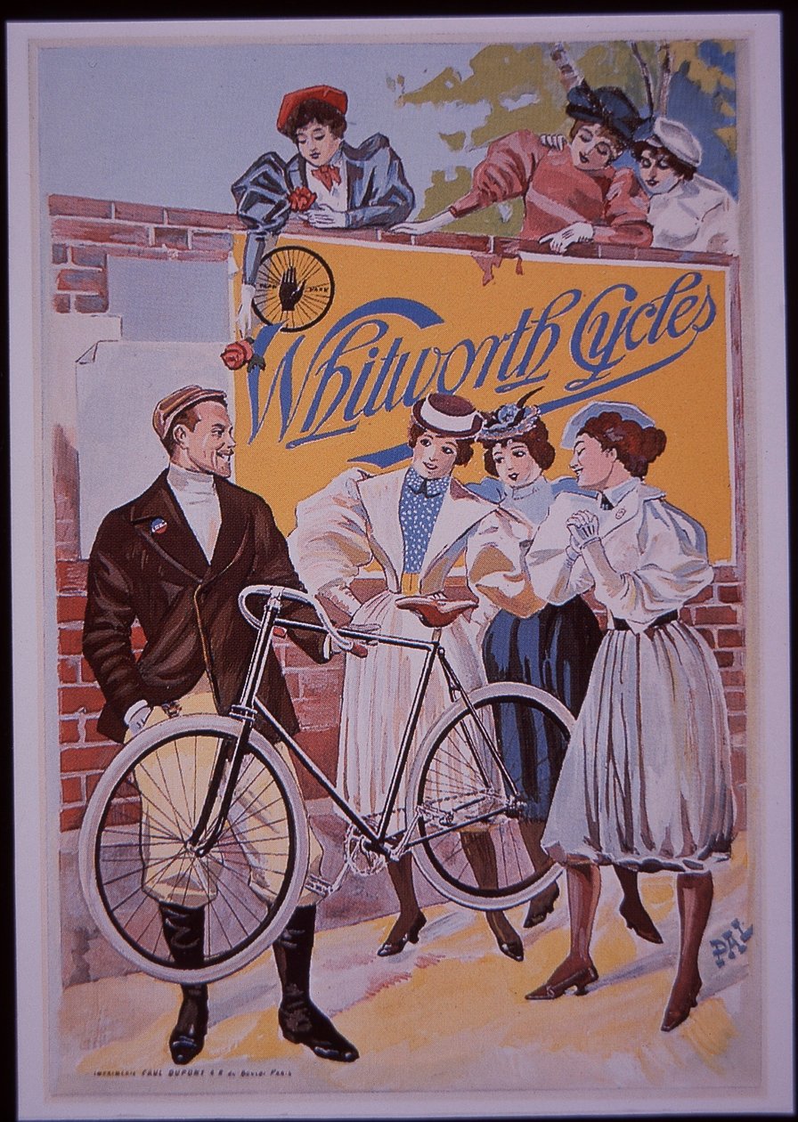 Reklama dla Whitworth Cycles autorstwa French School