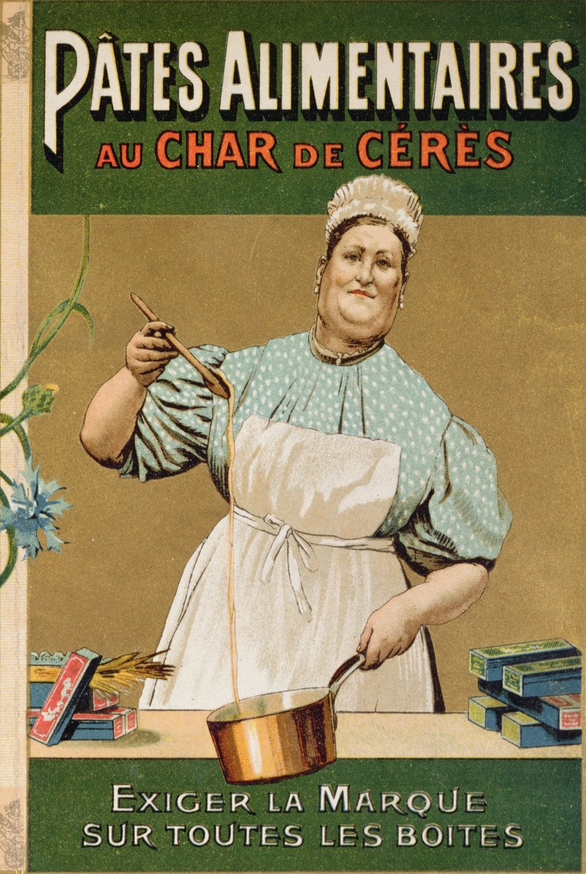 Reklama makaronu Au Char de Ceres, ok. 1900 autorstwa French School