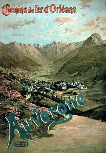 Reklama „Auvergne”, by Orleans Railway (kolor lito) autorstwa French School