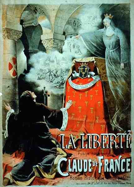 Reklama gazety "Claude of France", wydawanej obecnie przez gazetę "La Liberte" (litografia kolorowa) autorstwa French School