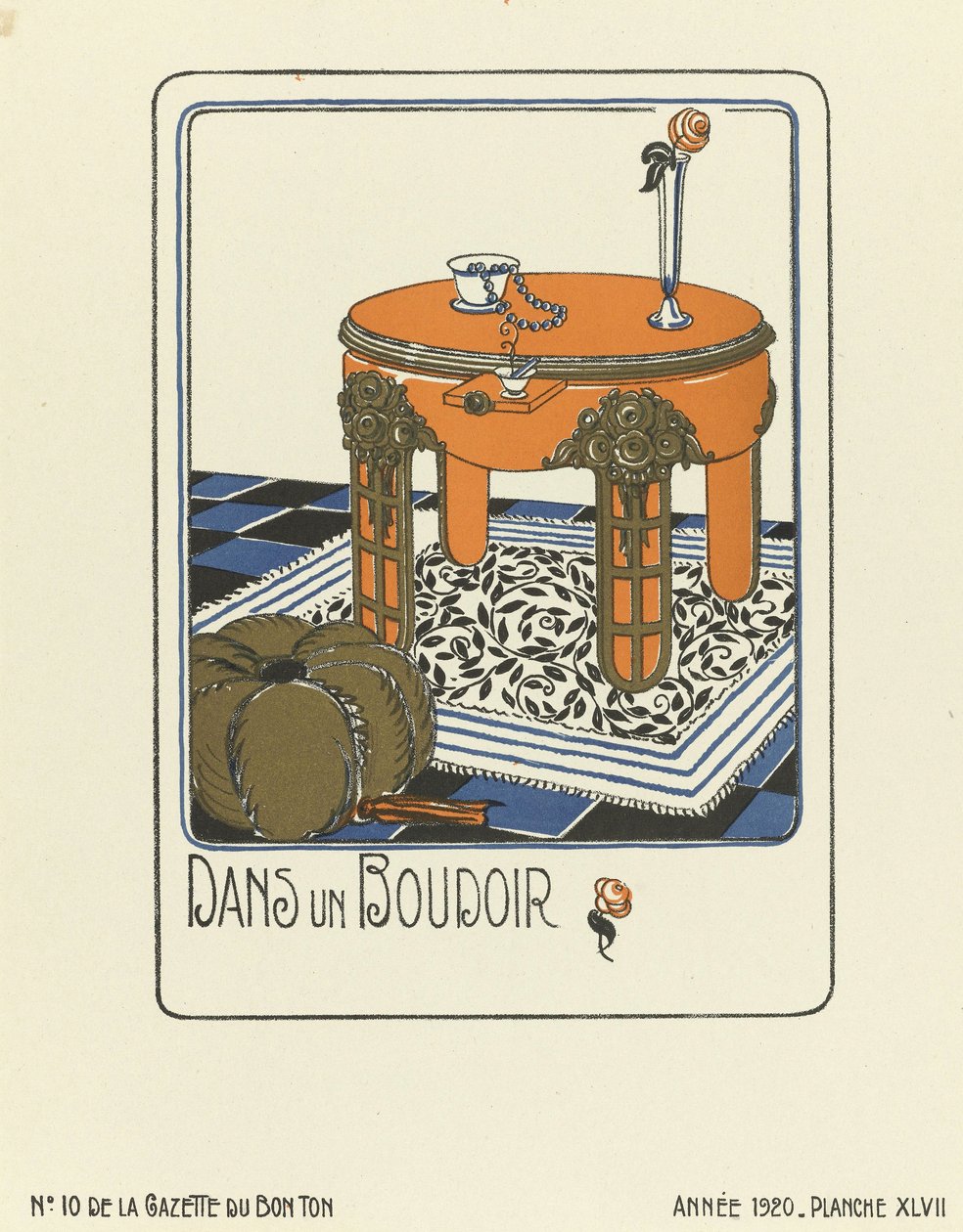 Reklama "Dans un Boudoir", wyd. 1920 (odbitka szablonowa) autorstwa French School