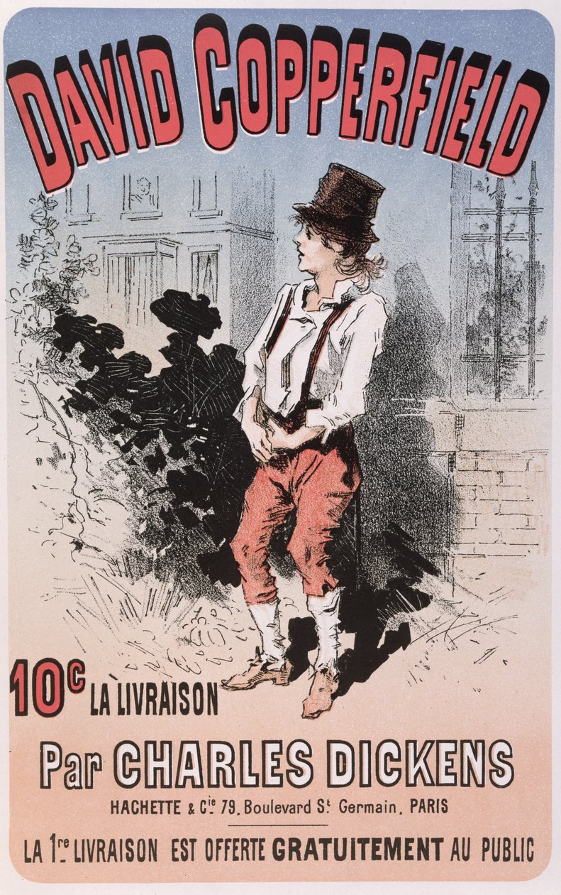 Reklama Davida Copperfielda autorstwa Charlesa Dickensa, 1884 autorstwa French School