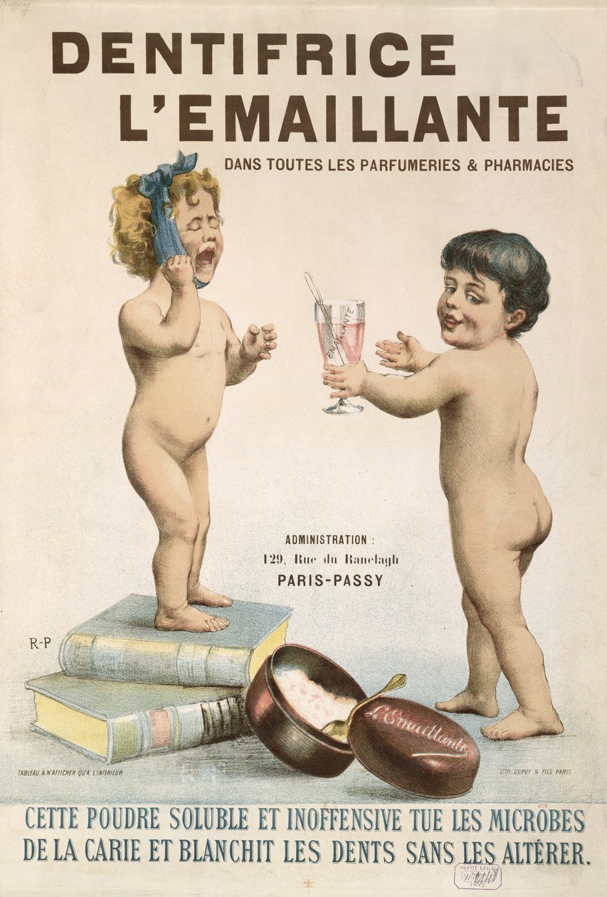 Reklama środka do czyszczenia zębów LEmaillante, 1892 autorstwa French School