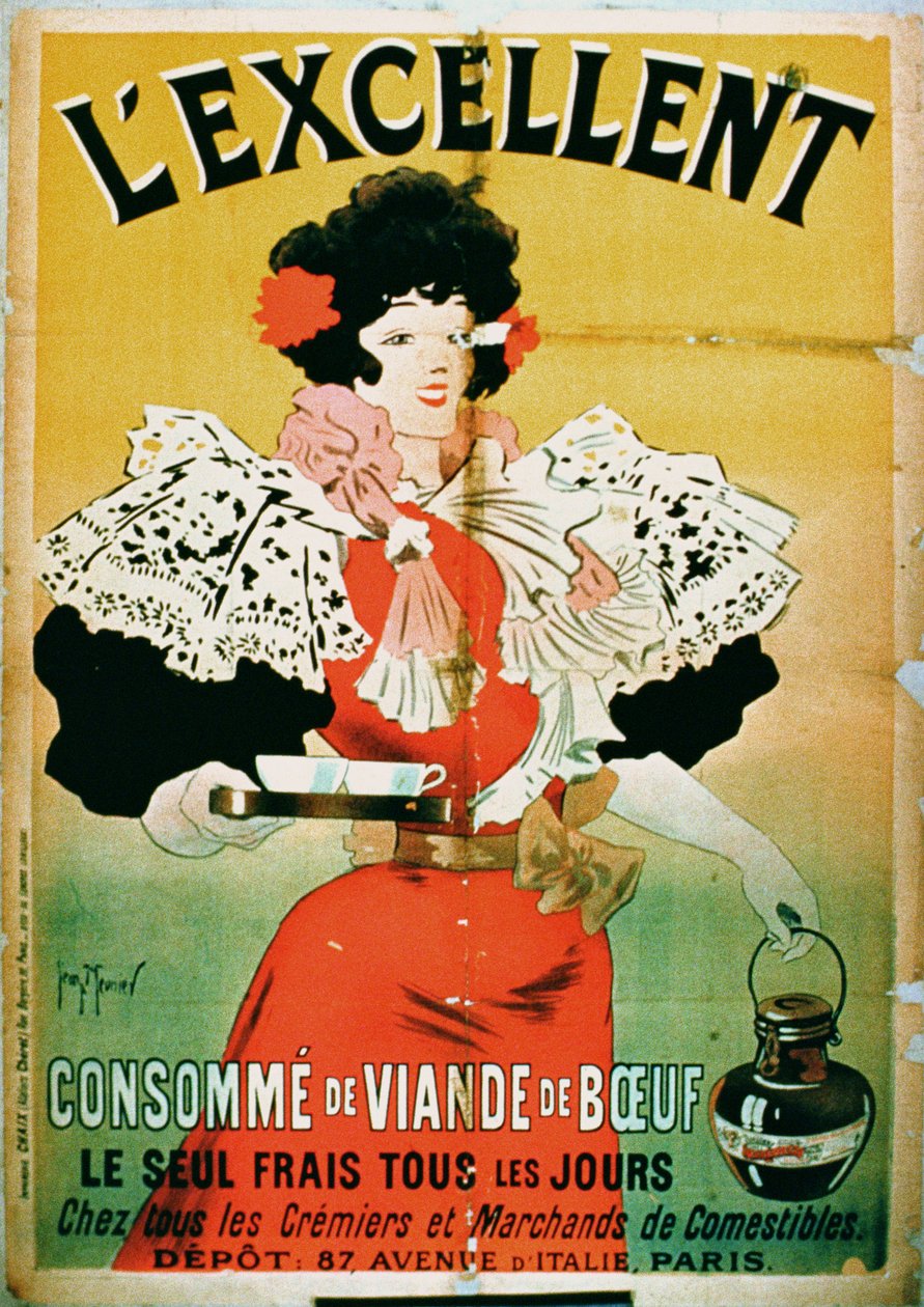 Reklama LExcellent Consomme z wołowiny autorstwa French School