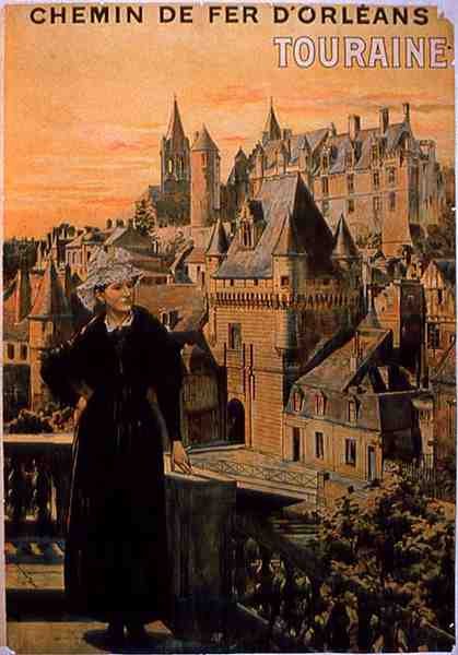 Reklama „Touraine”, by Orleans Railway (kolor lito) autorstwa French School