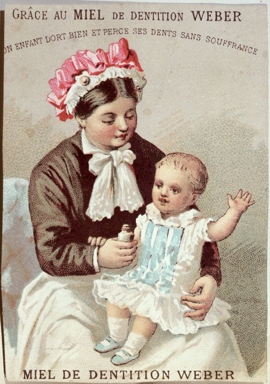 Reklama żelu na ząbkowanie Weber, ok.1880-90 autorstwa French School