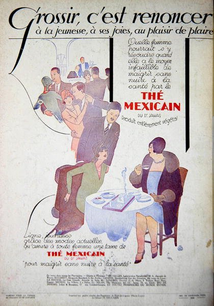 Reklama środka wspomagającego odchudzanie „The Mexicain du Dr Jawas” magazynu „Femina” autorstwa French School