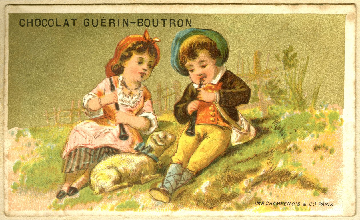 Chromolitografia reklamowa czekoladek Guérin Boutron (chromolitografia) autorstwa French School