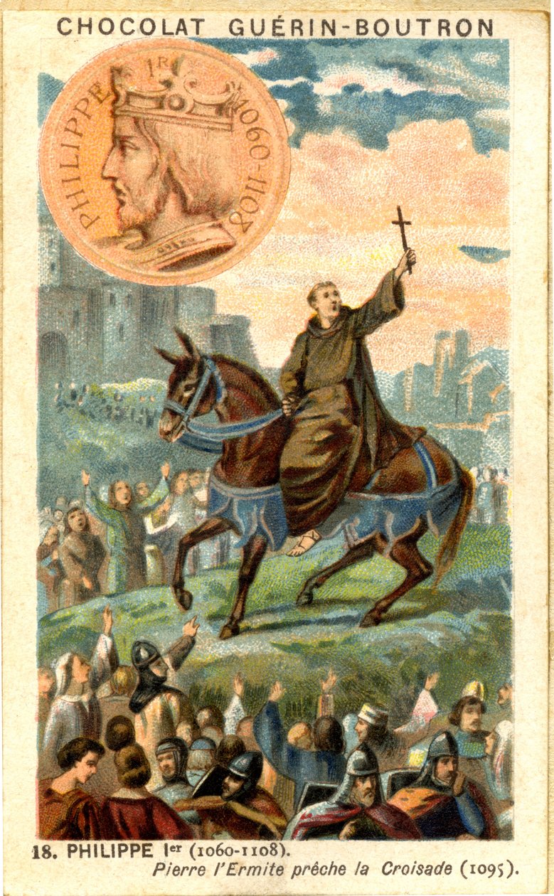 Chromolitografia reklamowa czekoladek Guerin Boutron, Filip I król Franków od 1060 do 1108 r. Pierre l